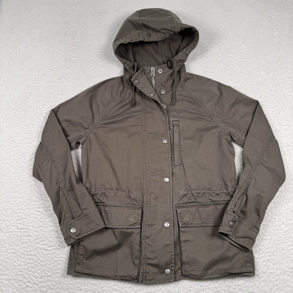 Gap Utility Jacket Women's‎ Medium Army Green Full Zip Hooded Pockets Adjustable